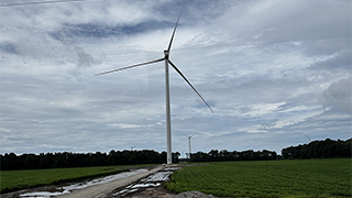 Image of a turbine from our North Carolina wind project.
