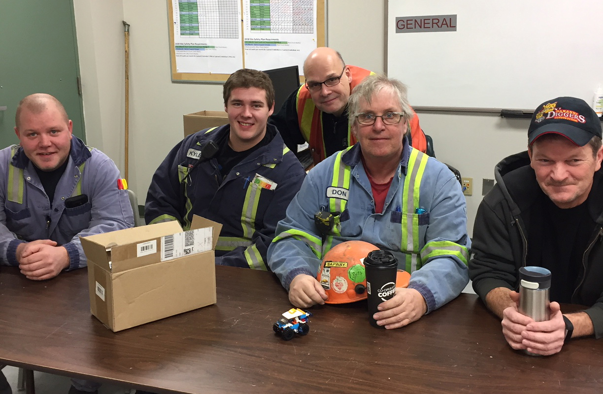 Image of Gary Cleverley and some of his coworkers at Hudson Bay.