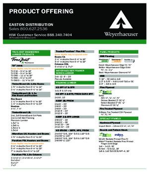 North Atlantic - Easton Line Card