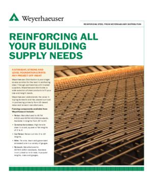 Reinforcing Steel From Weyerhaeuser Distribution