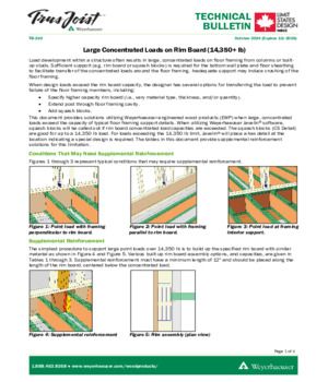 Large Concentrated Loads on Rim Board (14,350+ lb)