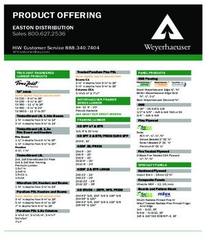 North Atlantic - Easton Line Card