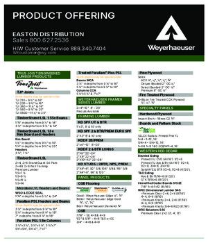 Easton, PA Line Card