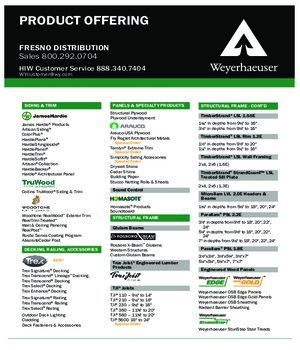 Fresno Line Card