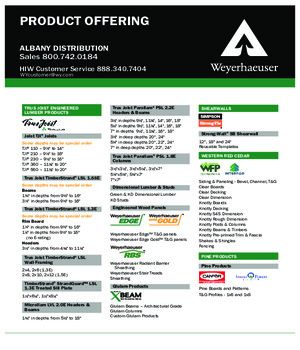 Albany Line Card