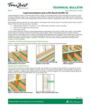 Large Concentrated Loads on Rim Board (12,000+ lb)