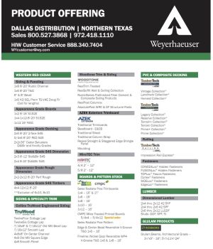 Dallas / Texas Line Card