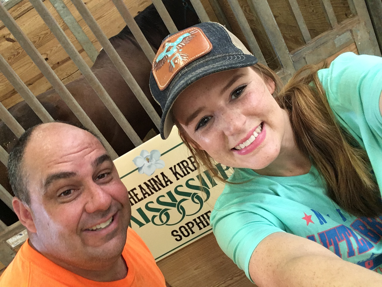 Kevin and Rheanna at the 4H Regional Barrel Racing championships.