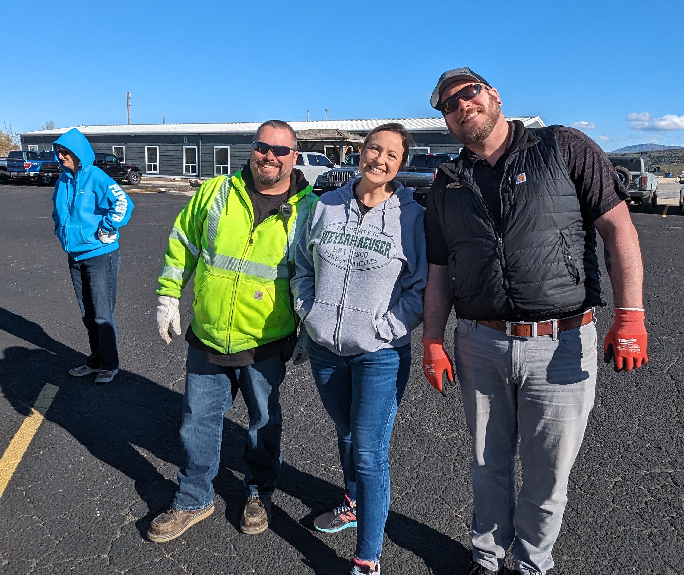 Image of John Hertel with Melinda Stiefel, Distribution marketing and branding chair of Boise's community engagement group, and Sean Armstrong.