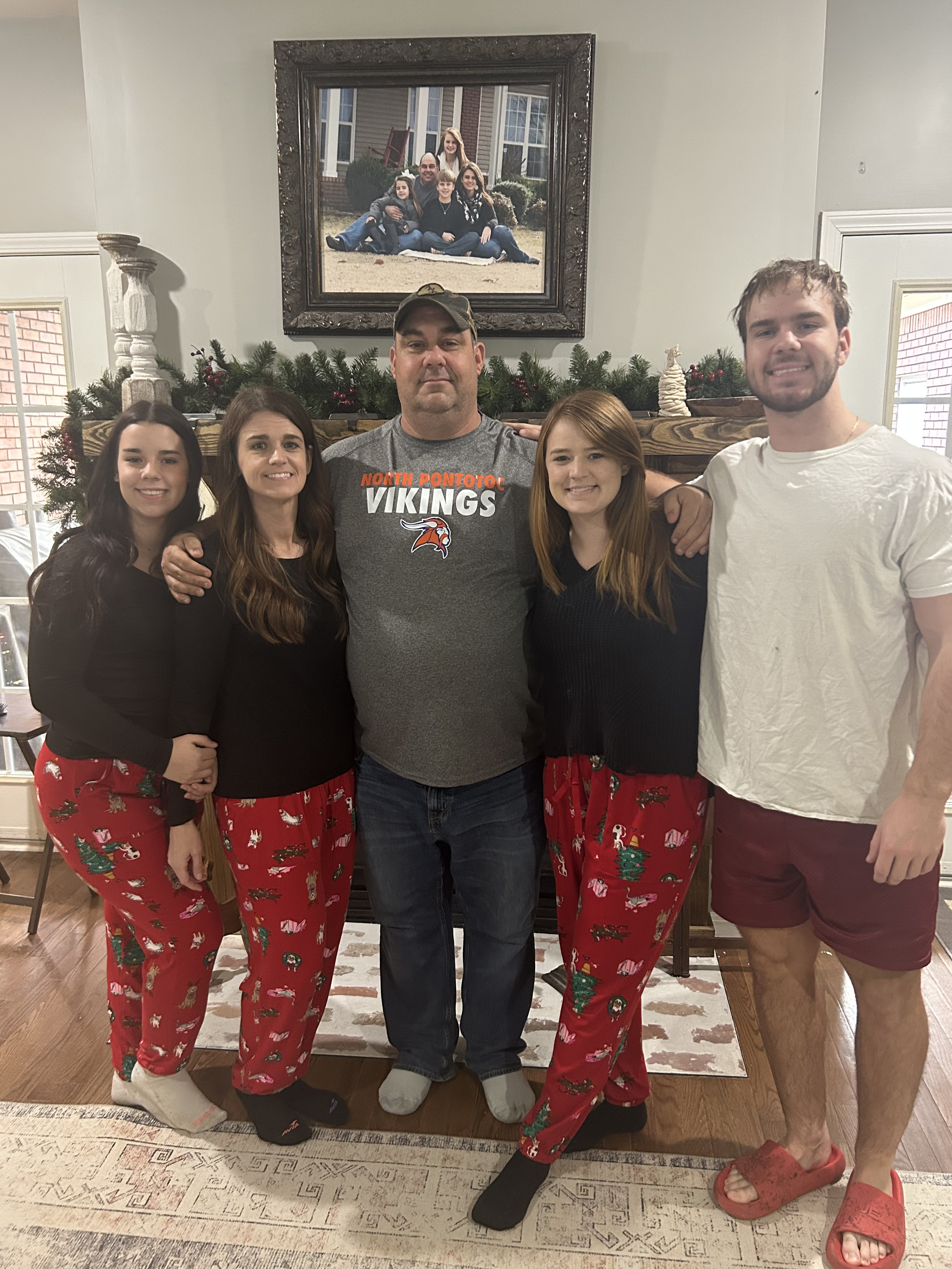 Kevin and his family, daughter Raylee Kate, wife Reagan, daughter Rheanna, and son Kalor.